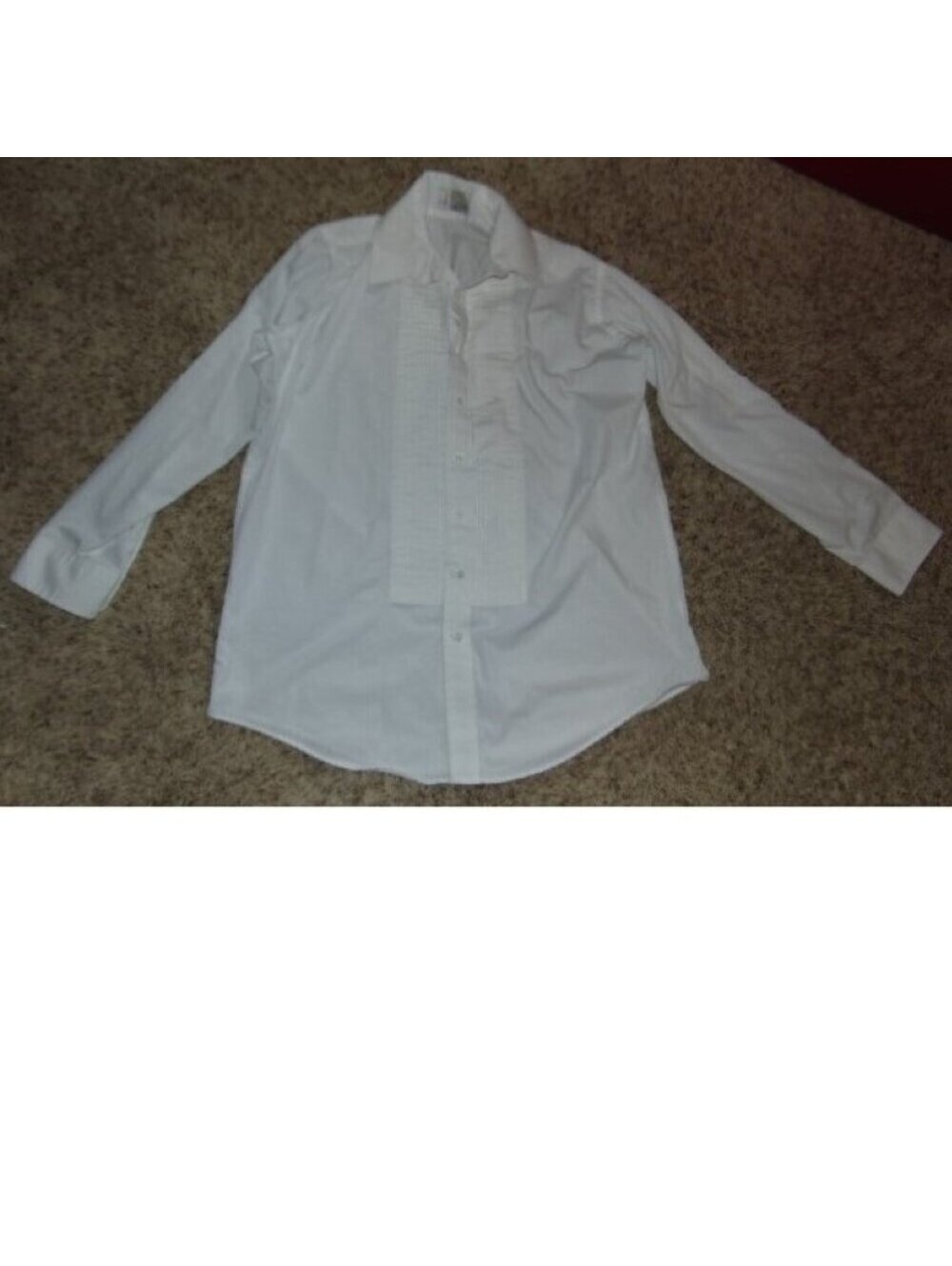 Mens Tuxedo Dress Shirt Neil Allyn XL White Long Sleeve Button Front